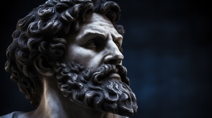 a statue of a bearded man