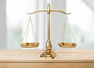 Gold weight scales justice balance concept