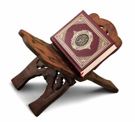 Fototapeta premium Quran holy book muslims wooden stand