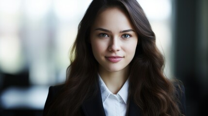 Naklejka premium a woman with long brown hair