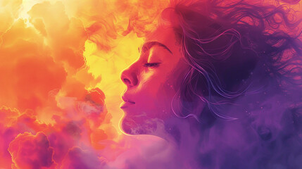  ethereal digital portrait with soft hues blending 