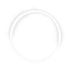 The white light particles circle are sprinkled in the air to form a thin isolated on transparent png.	