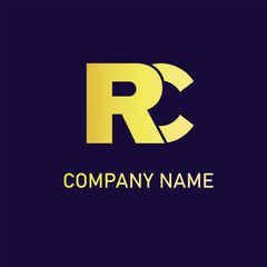 Fototapeta premium Free Vector Abstract Brand RC letter logo illustration design.