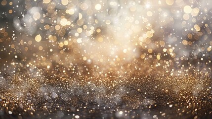 Radiant White and Gold Glittering Background

