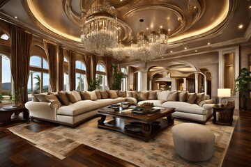 Luxury house interior.