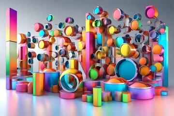 Colorful 3D product display