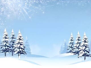 Obraz premium winter landscape with trees