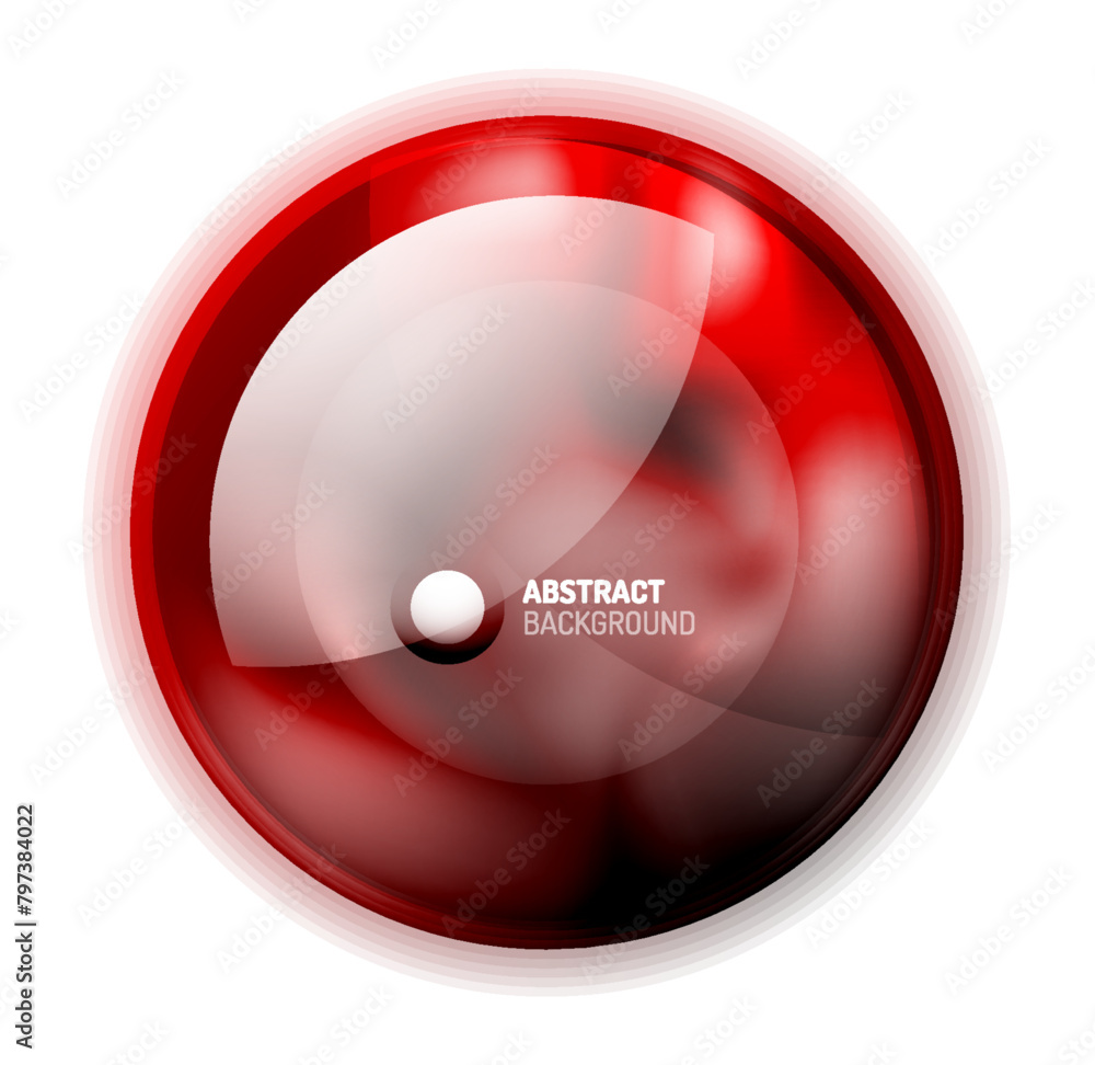 Poster a red circle featuring abstract background with the words surrounded by automotive themes like wheel