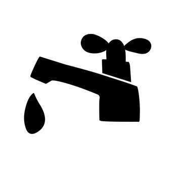 recommend clip art: water tap silhouette icon