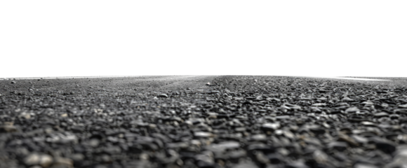 empty grey asphalt pathway texture on transparent background