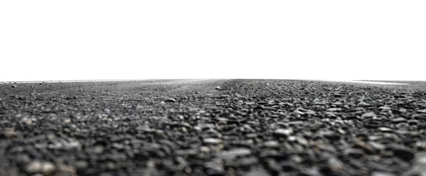 empty grey asphalt pathway texture on transparent background - Powered by Adobe