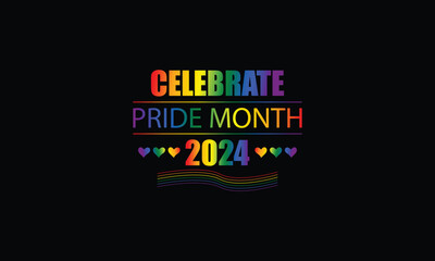 Fototapeta na wymiar Unleashing Creativity Text Illustration Design for Pride Month 2024