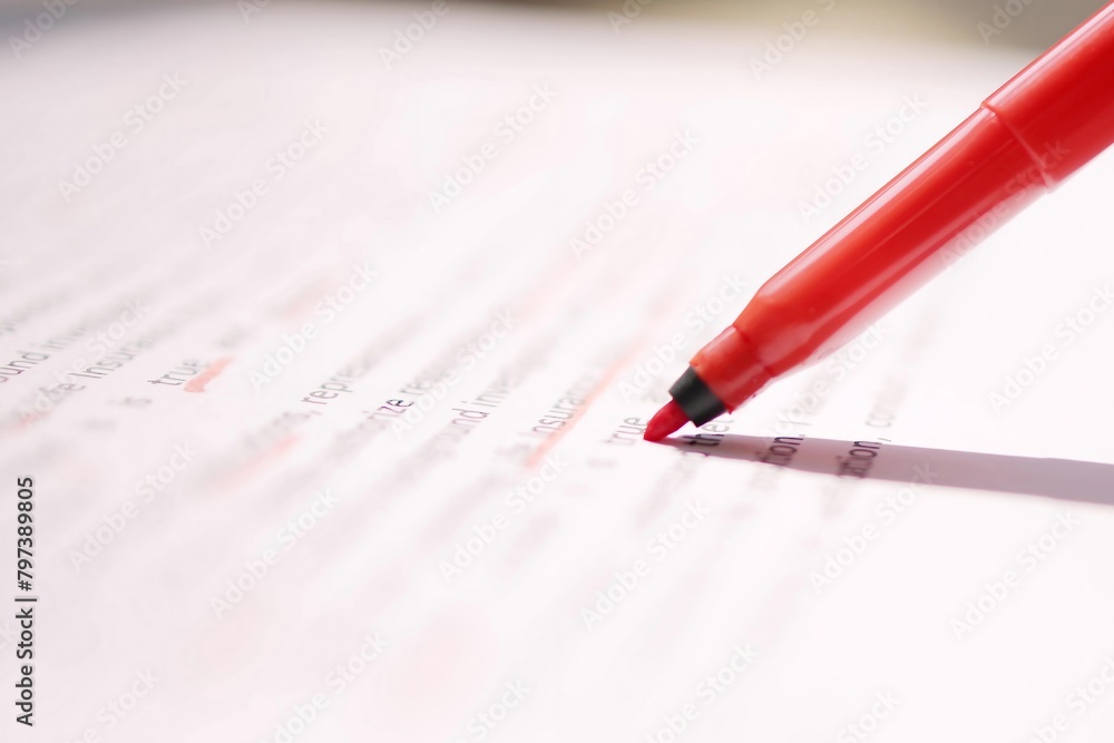 Poster correcting grammar in text editing script book