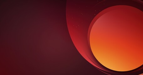 maroon and orange abstract circle and rectangle composition