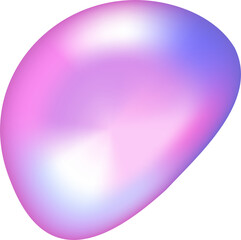 3d gradient liquid blob shape. Abstract holographic iridescent fluid bubble form. Chrome fluorescent hologram geometry object. Chameleon effect set. Chromatic metal multicolor surface texture