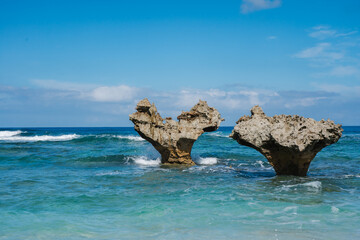 古宇利島にあるハートロック