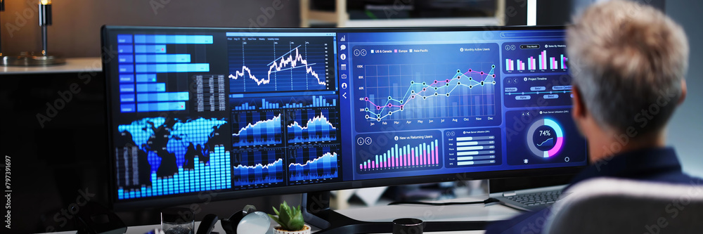Poster business data analytics dashboard