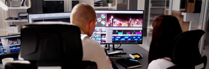Video Editor Or Designer Using Editing Software Tech