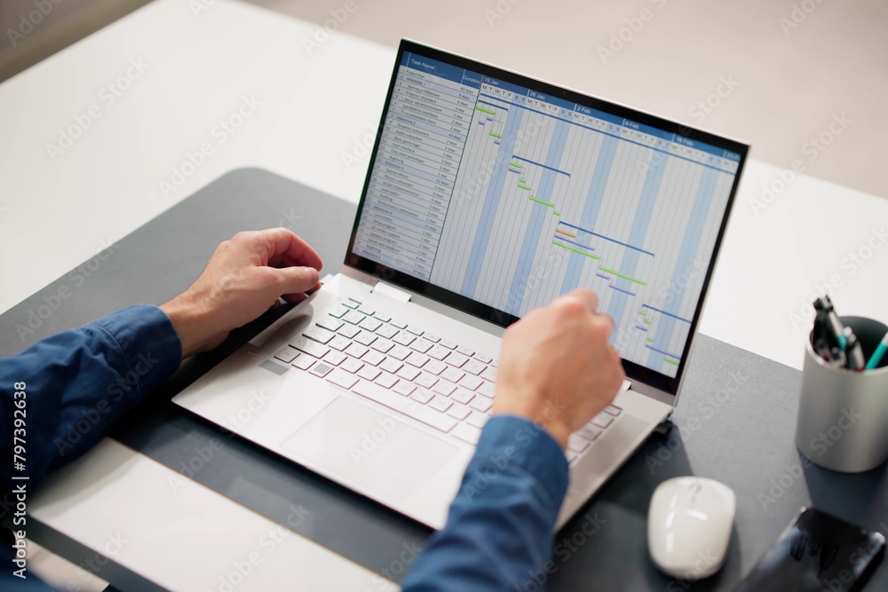 Poster Gantt Software Project Document Plan List
