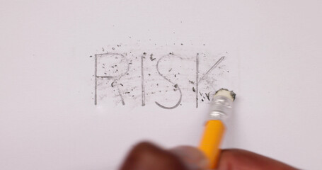 Pencil Eraser Erasing Risk Text