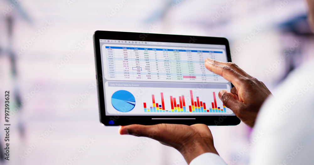 Poster finance analytics data chart