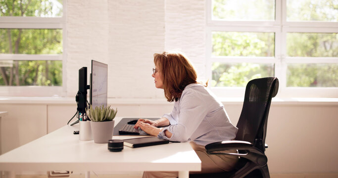 Bad Posture Sitting In Office Chair