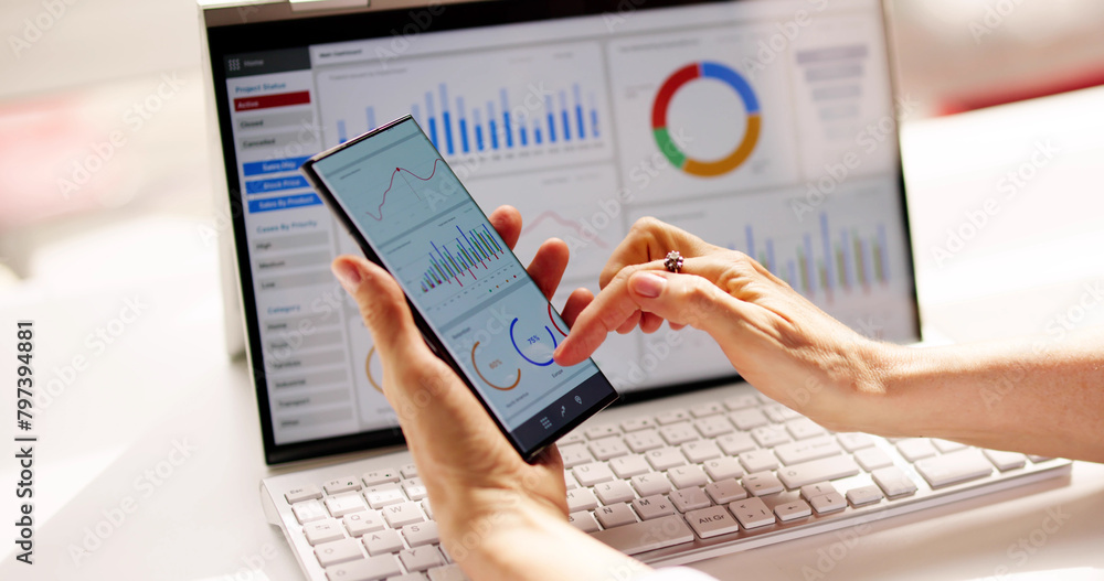 Poster business data analytics dashboard