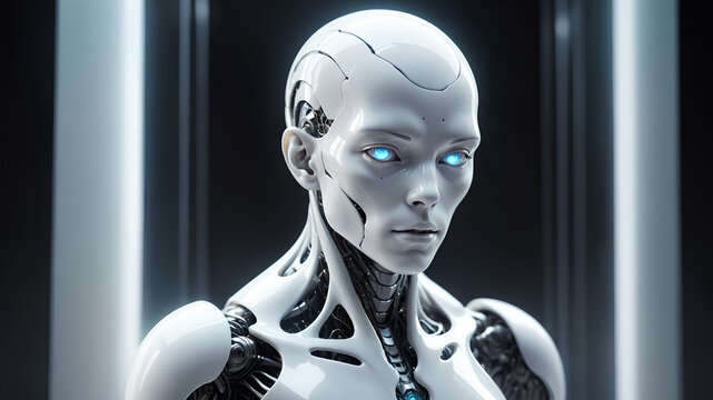 futuristic white humanoid