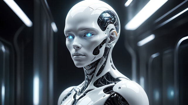 futuristic white humanoid