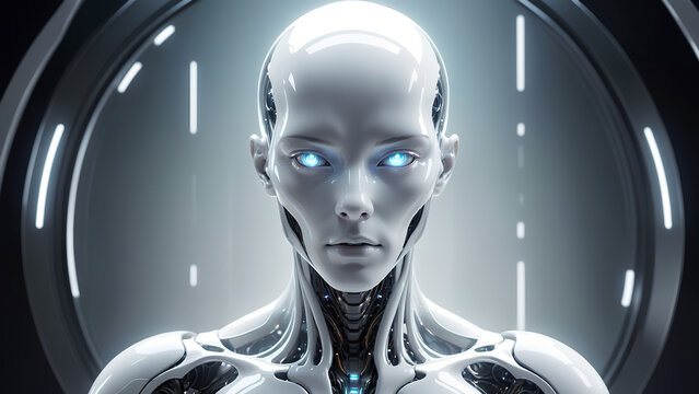 futuristic white humanoid