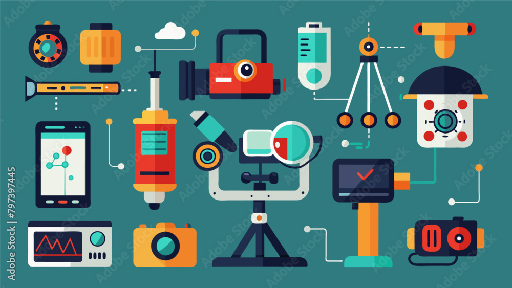 Poster an array of specialized equipment including cameras sensors and motion trackers are utilized to gath