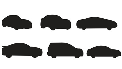 car silhouettes. car silhouettes images. black and white vector car . Car icon set in linear style, car icon 
