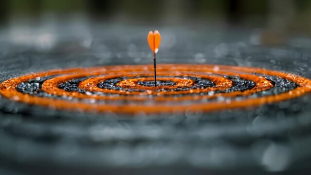 Aim for success in business by setting clear goals like hitting a target. Concept Business Success, Goal Setting, Target Achievement, Strategic Planning, Growth Mindset