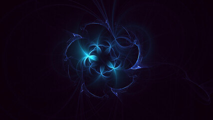 3D manual rendering abstract fractal light background. Its not AI Generatd illustration.