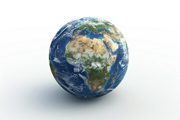Fototapeta premium Representation of Earth, isolated on a plain white background
