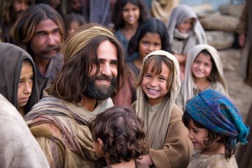 Jesus among children	