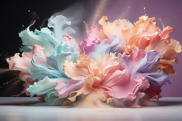 magic fairy tale Ethereal Pastel Explosion: A Visual Symphony