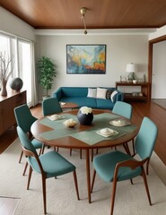 Fototapeta premium modern living room with table