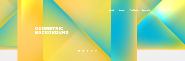 Colorfulness abounds in this geometric background featuring azure and electric blue triangles on a white canvas. The pattern is symmetrical and dynamic, creating a vibrant display of graphics