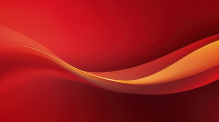 abstract red and gold ribbon curves wallpaper