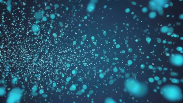 Abstract background animation, seamlessly loopable. Beautiful particles floating mid-air, shallow depth of field. Perfectly usable for all kinds of topics.