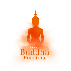 happy buddha purnima or vesak day greeting background design
