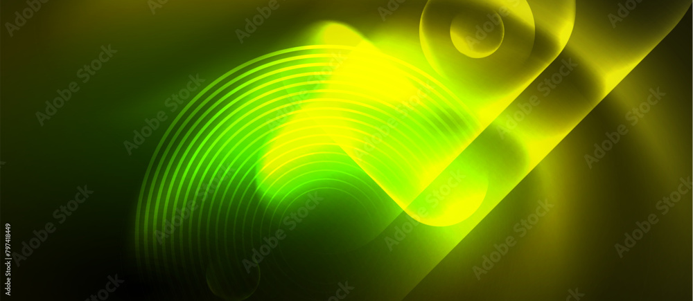 Poster using water, gas, and terrestrial plants, technology can create electric blue tints and shades for a