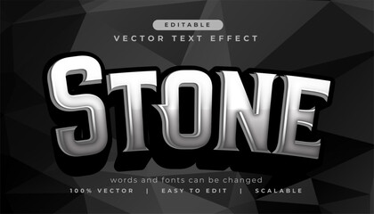 stone lettering text effect in grey and black color
