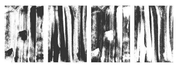 hand painted white and black dirty texture banner in set