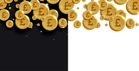 foreign currency golden pound sign background design