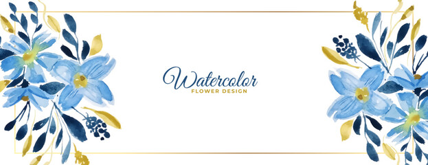 hand drawn natural flora blossom banner design