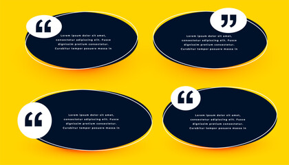 modern quote mark frame template in collection