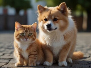 red and white cat