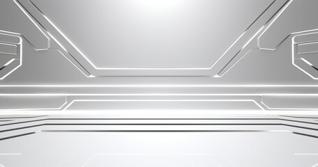 futuristic white geometric lines background